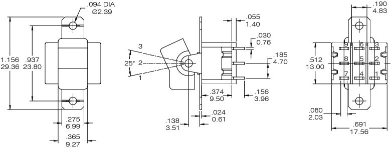 کلیدهای راکر R9301V