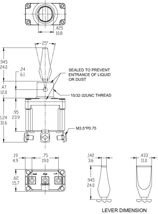 Toggle Switches T6113